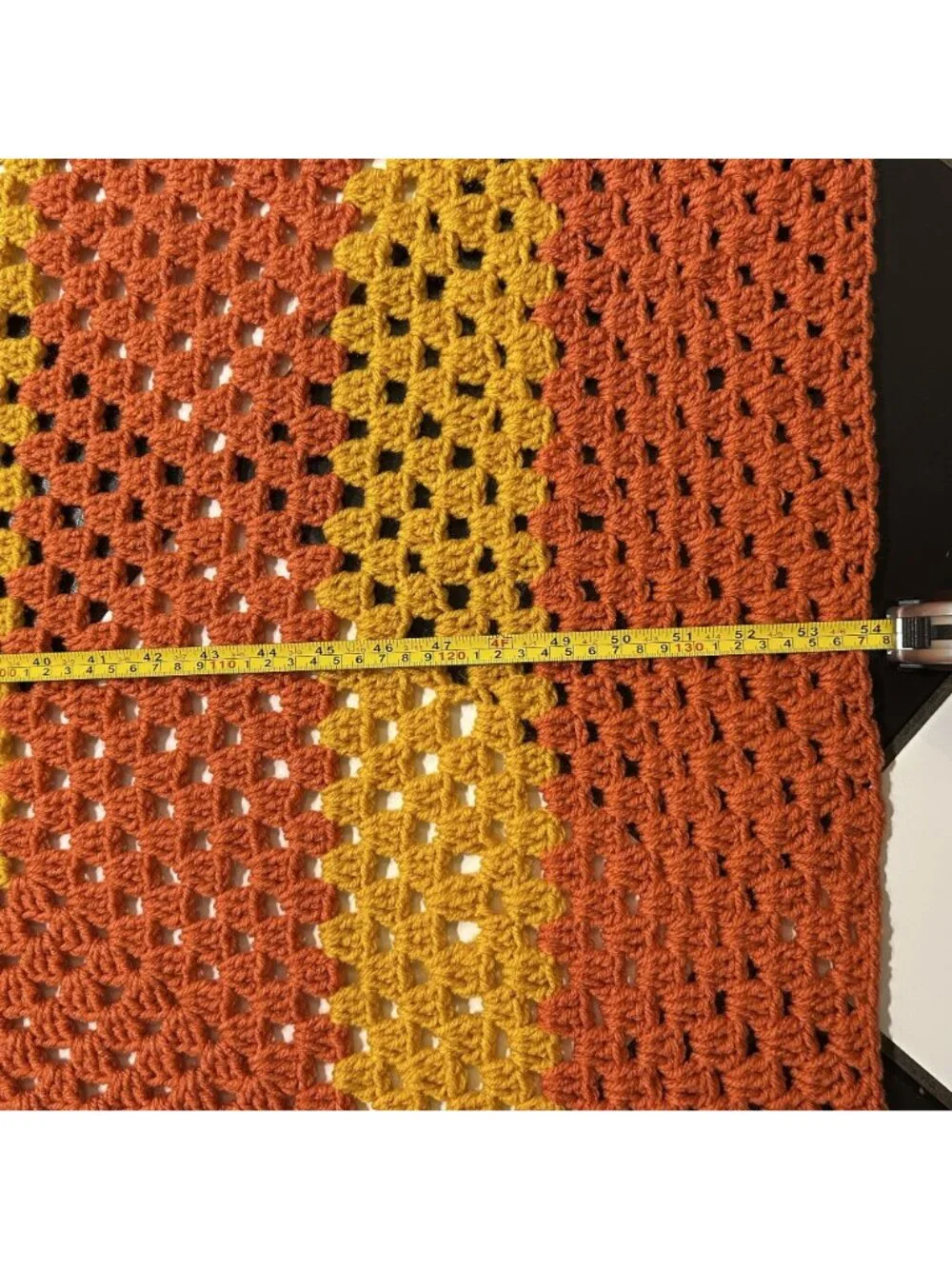 Afghan Crochet Granny Square Blanket Throw Coral Peach Spring Cottagecore Boho